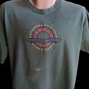 XL Vintage Single Stitch T-shirt Lawman Jeans Embroidered Graphic 1990's USA